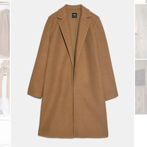 Zara basic coat in Camel